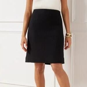 Talbots Wool Blend High Waisted Back‎ Vent Pencil Skirt Black Women's Size 14